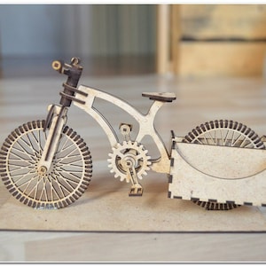 Organizer 3d Bycicle.Laser geschnitten Dateien SVG, DXF, CDR, Vektor-Pläne Glowforge Dateien Sofortiger Download, cnc-Datei, cnc. 229