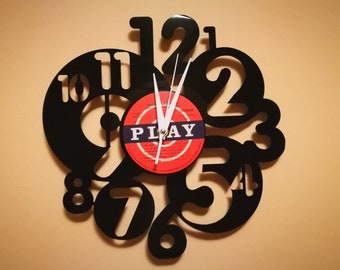Vinyl Record Wall Clock.Laser cut files SVG, DXF, CDR, vector plans Glowforge files Instant download,cnc file,cnc pattern. 372