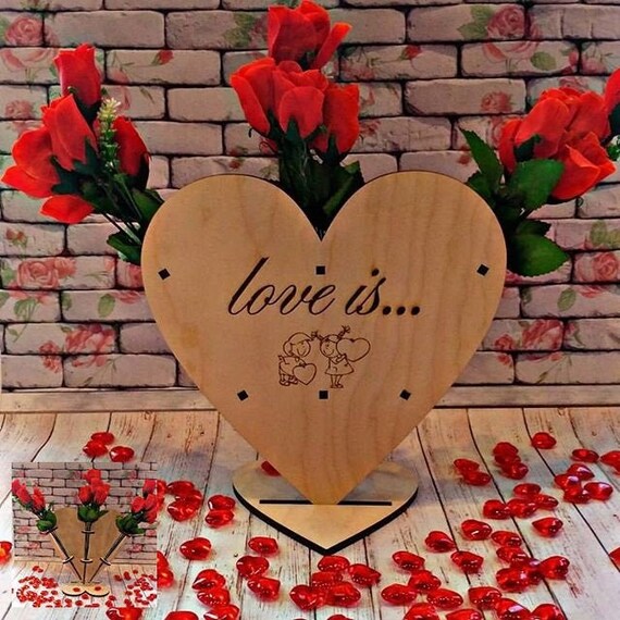 Valentine's day CDR DXF Cut file ONLY. Flower digital file Mother's day 