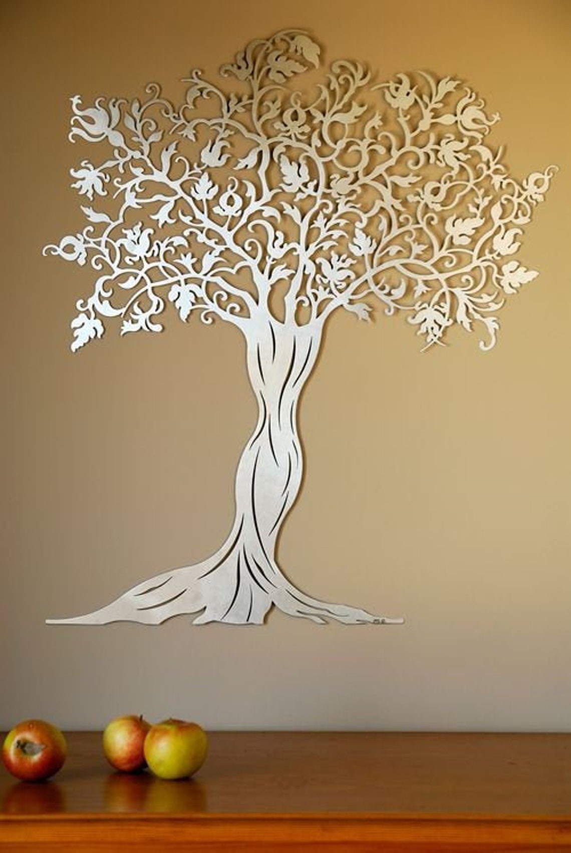 Laser Cut Decorative Wall Tree. Wall Art. File. Vector Dxf Etsy