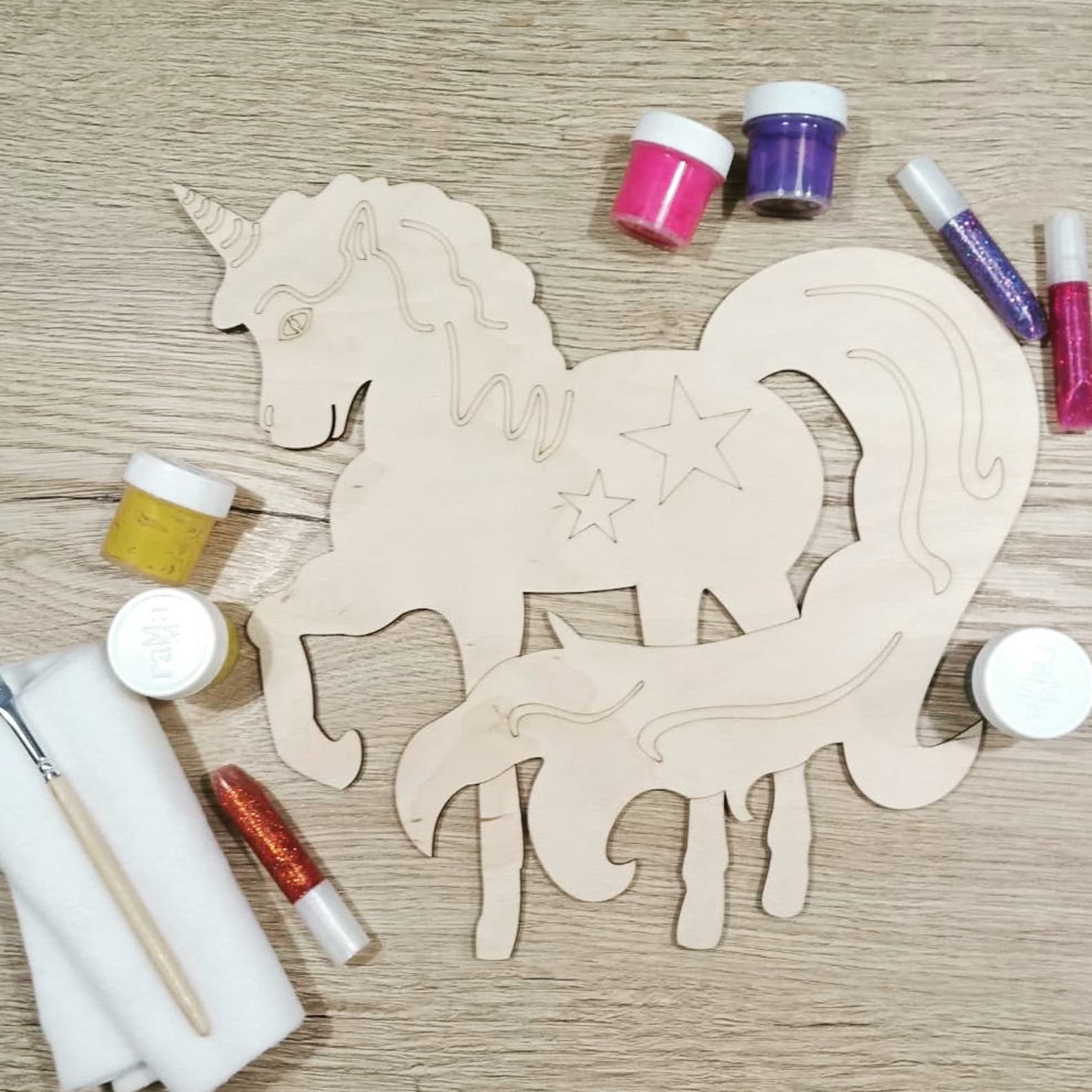 Decorative Unicorn Laser Cut Engraved Template. Laser Cut Files SVG