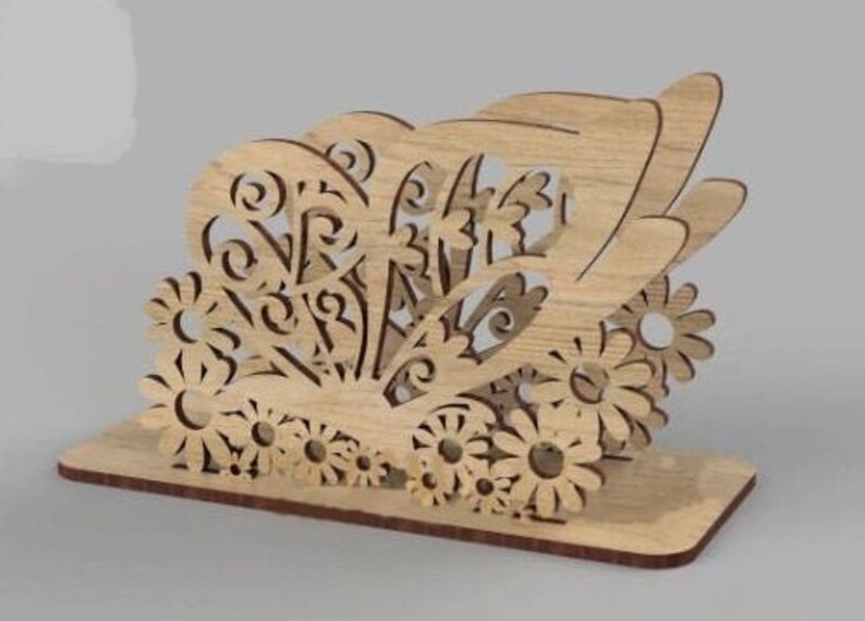 Butterfly Napkin Holder File.laser Cut Napkin Holder Template Etsy