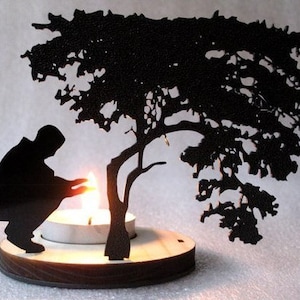 Candle Holder. Laser cut files SVG, DXF, CDR, vector plans Glowforge files Instant download, cnc file, cnc pattern, cnc cut. 390