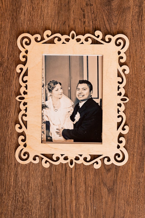 Wood blank Photo frame. Laser cut template. Cnc cutting. Frame for scrapbooking. Ai pdf eps cdr dxf svg files instant download 924