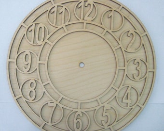 Decoratieve Wall Clock.Laser cut bestanden SVG, DXF, CDR, vector plannen Glowforge bestanden Instant download, cnc-bestand, cnc-patroon. 184