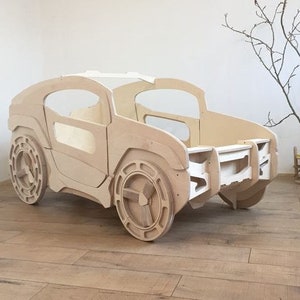 Jeep Bett für Kinderzimmer. Laser geschnitten Dateien SVG, DXF, CDR, Vektor-Pläne Glowforge Dateien Sofortiger Download, cnc-Datei. 608