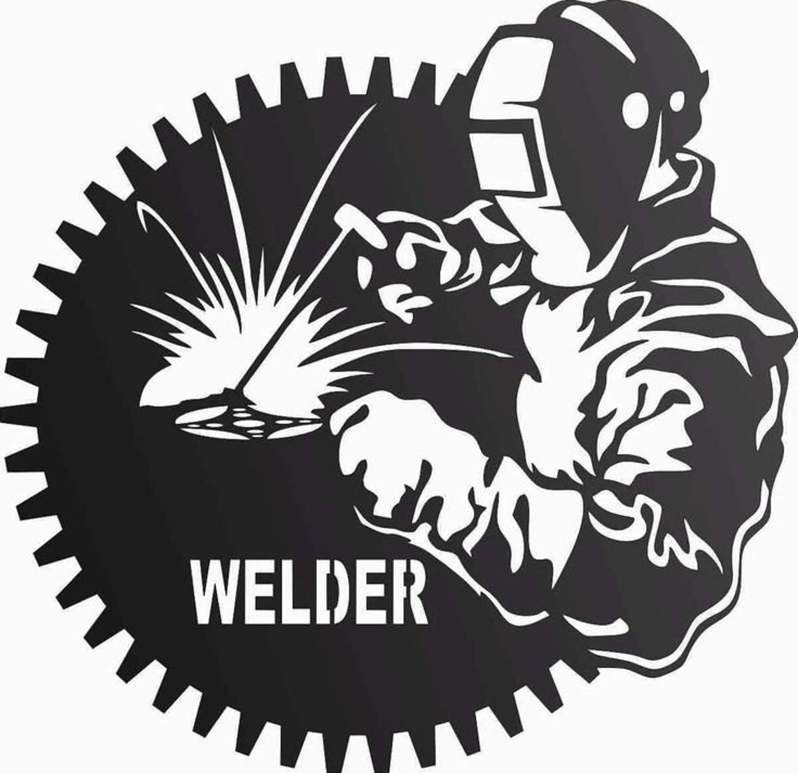 Welder in Decor. Vector Model Laser Cut Template Cnc Etsy