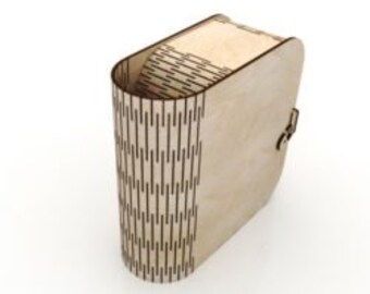 Box with lock.Laser cut files SVG, DXF, CDR, vector plans Glowforge files Instant download, cnc file, cnc pattern, cnc cut. 684