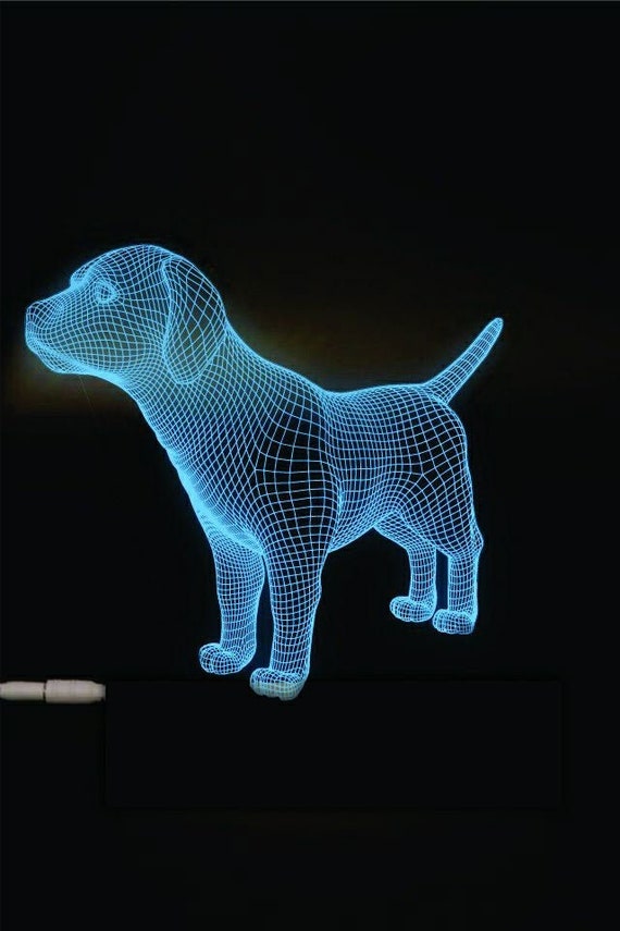 Perro 3D LED luz nocturna.Laser Cut acrílico Plantilla.Laser archivos  cortados Svg DXF CDR planes vectoriales, archivos descarga instantánea 27 -   México