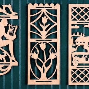 Hyllor. Snygga vägghyllor. Laserskurna filer SVG DXF CDR vektorplaner, filer direktnedladdning, CNC-mönster, CNC-skuret. 516