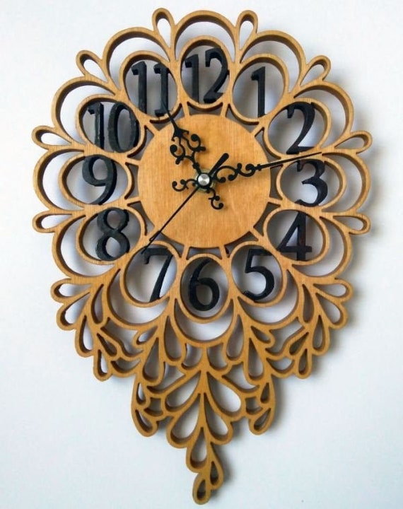 Decorative Wall Clock.laser Cut Files SVG DXF CDR Vector Etsy Canada