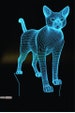 Cat 3d LED Lamp.Laser cut template.Laser cut files SVG DXF cdr vector plans, files Instant download. 19 
