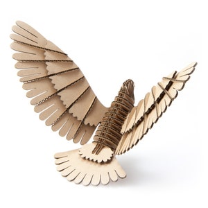 Pájaro 3d rompecabezas. Archivos cortados por láser SVG DXF CDR planes vectoriales, archivos Descarga instantánea, corte cnc, corte láser. 601