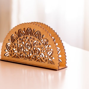 Laser geschnitten Serviettenhalter Vorlage CDR-Datei. Vektor dxf, cdr, Svg für CNC, Vektordatei, digitale Vektor-Kunst, cnc, cnc-Datei, cnc-Muster.