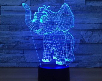 Elephant 3D Optical Illusion Lamp.Laser Cut Template.Laser cut files SVG DXF CDR vector plans,files Instant download. 21