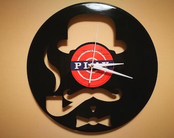 Vinyl Record Wall Clock.Laser cut files SVG, DXF, CDR, vector plans Glowforge files Instant download,cnc file,cnc pattern. 369
