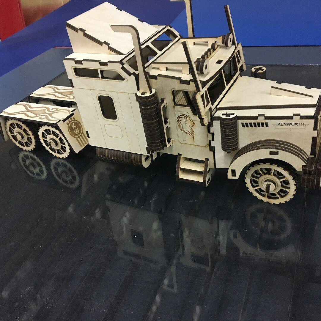 Truck Kenworth W900S 3D Puzzle Laser cut files SVG DXF CDR ...