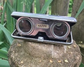 Vintage opera glasses. Made in Japan folding opera glasses. Vintage binoculars. Adjustable opera glasses happy . Mid-century crystar lens.
