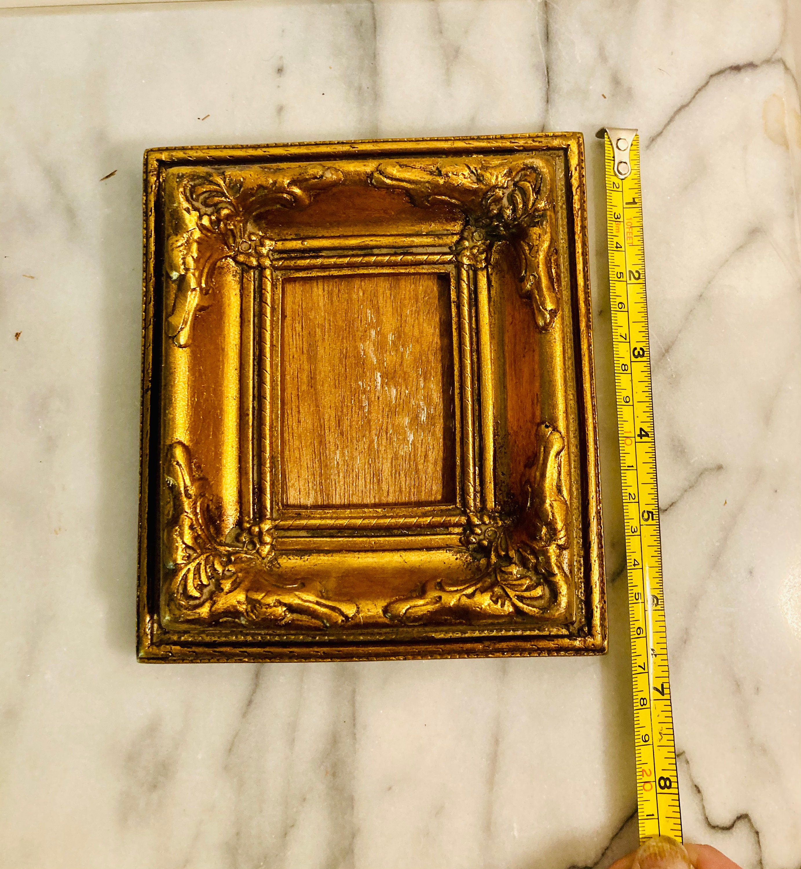 Three small ornate baroque picture frames Gesso wood picture Etsy