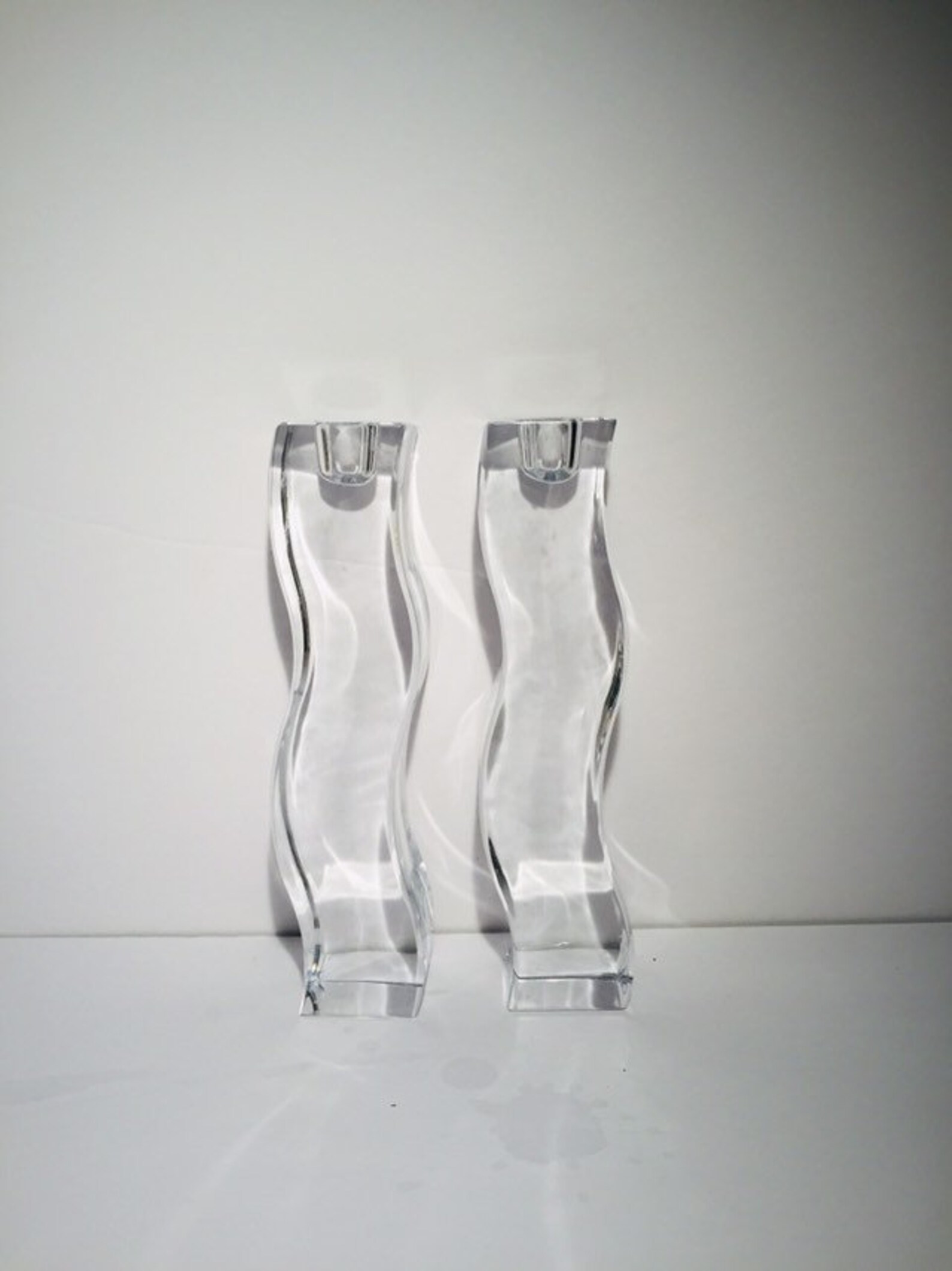 Lenox 8inch crystal candle holders. Lenox 100 lead crystal Etsy