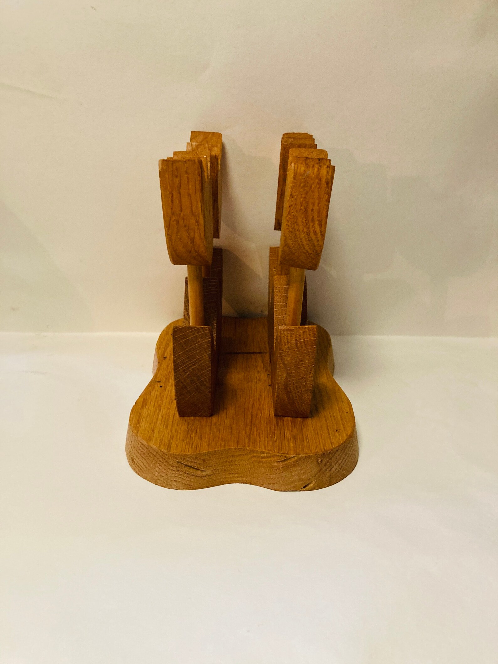 Danish modern hand carved wood napkin holder. Hand carved Etsy