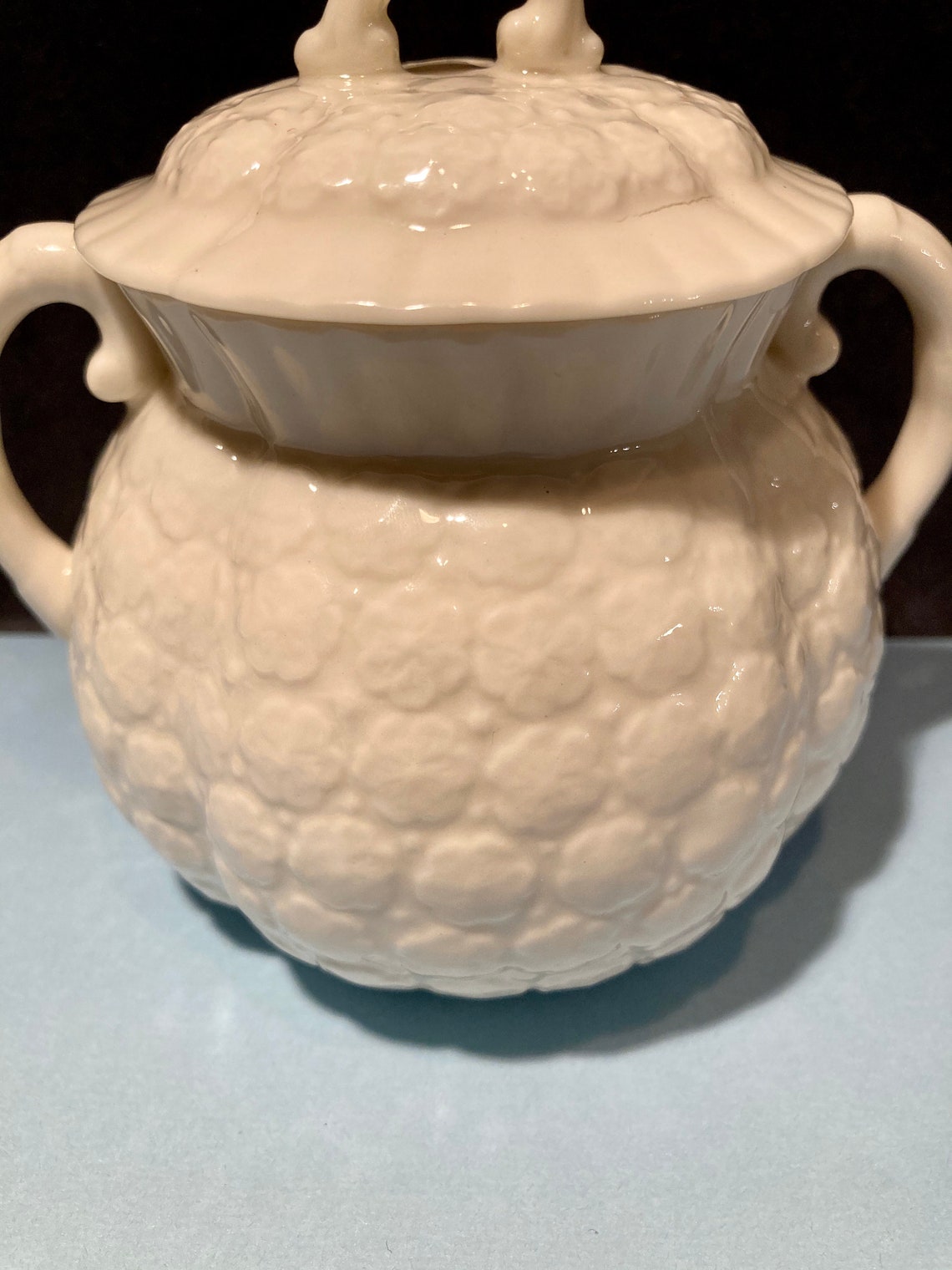 Vintage Lenox China lidded sugar bowl. Antique white/cream Etsy