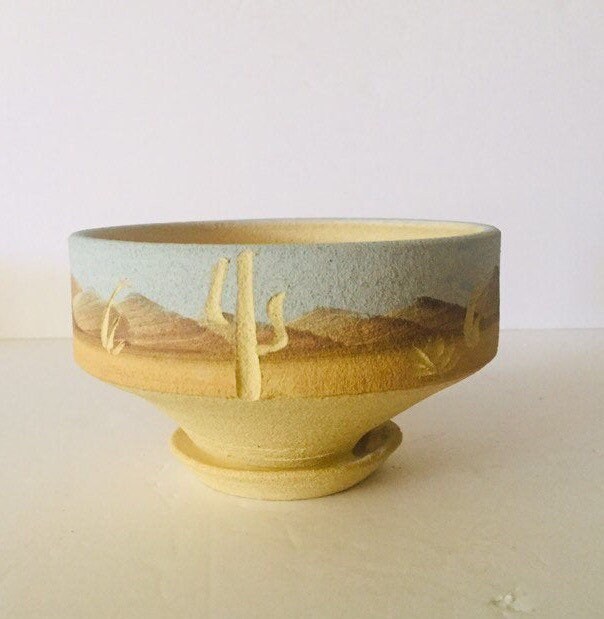 Southwest pottery planter. Cactus planter. Succulent planter. Etsy