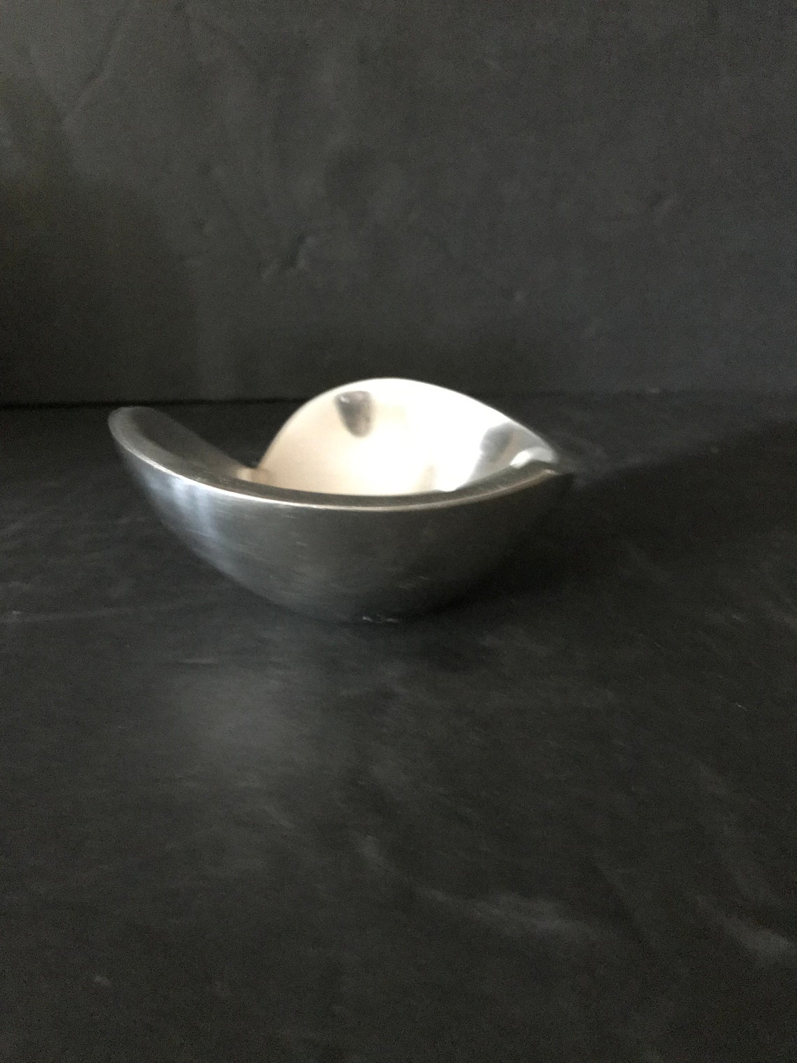 Nambe silver heart bowl. Nambe trinket dish. Nambe love bowl. Etsy