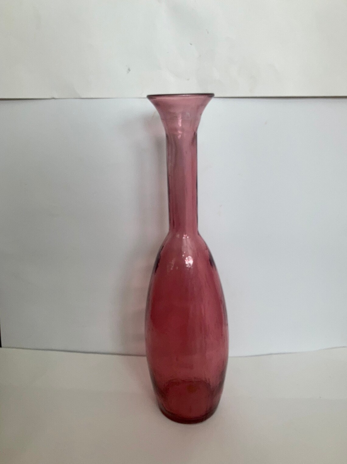 Vintage recycled glass vase. Vidrios San Miguel Spain pink Etsy