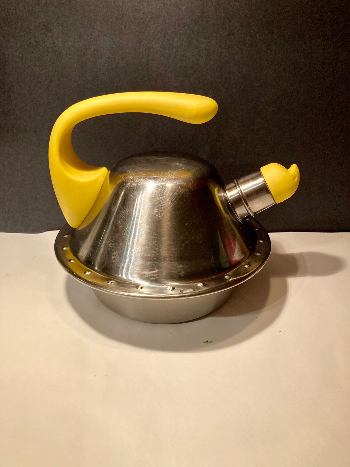 Rare IKEA tea kettle. Stainless traps pit with canary yellow Etsy