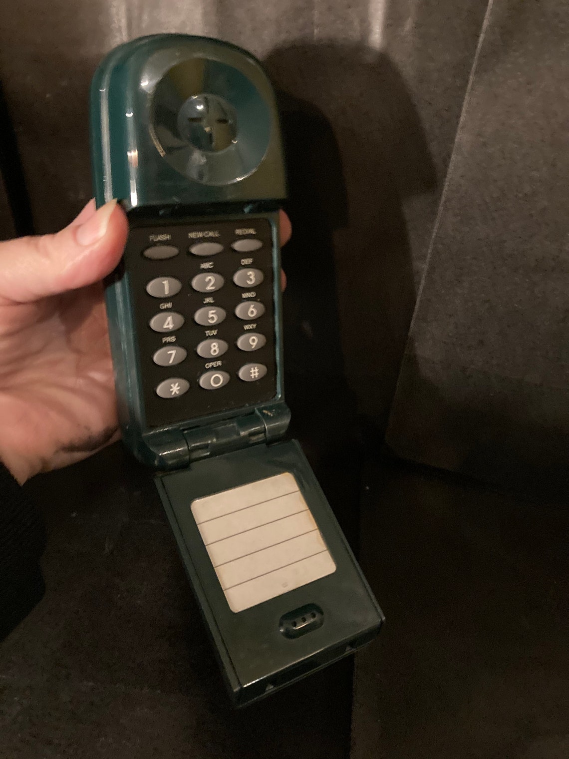 Vintage Forest green landline flip phone. RadioShack landline Etsy