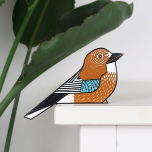 Handmade Wooden Jay Bird Shelf Decor - Door Topper