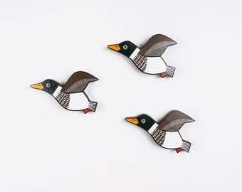 Stockente Ente Wandbehang: Miniature fliegende Vögel, Bauernhaus Dekor