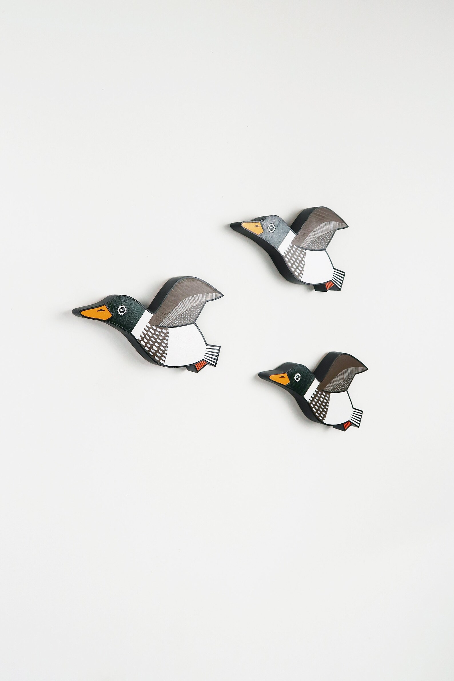 Mallard Duck Wall Hanging Flying Ducks Miniature Wall Etsy