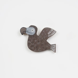 Flying dodo bird -  wall hanging - quirky home decor - miniature wall art - weird art - funny gifts - housewarming gift - cheerful wall art