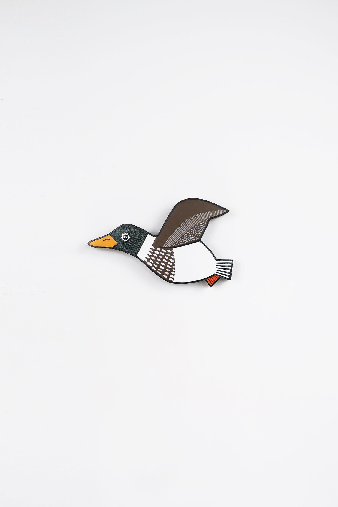Flying Duck Wall Art Mallard Artwork Miniature Farm Bird Etsy UK
