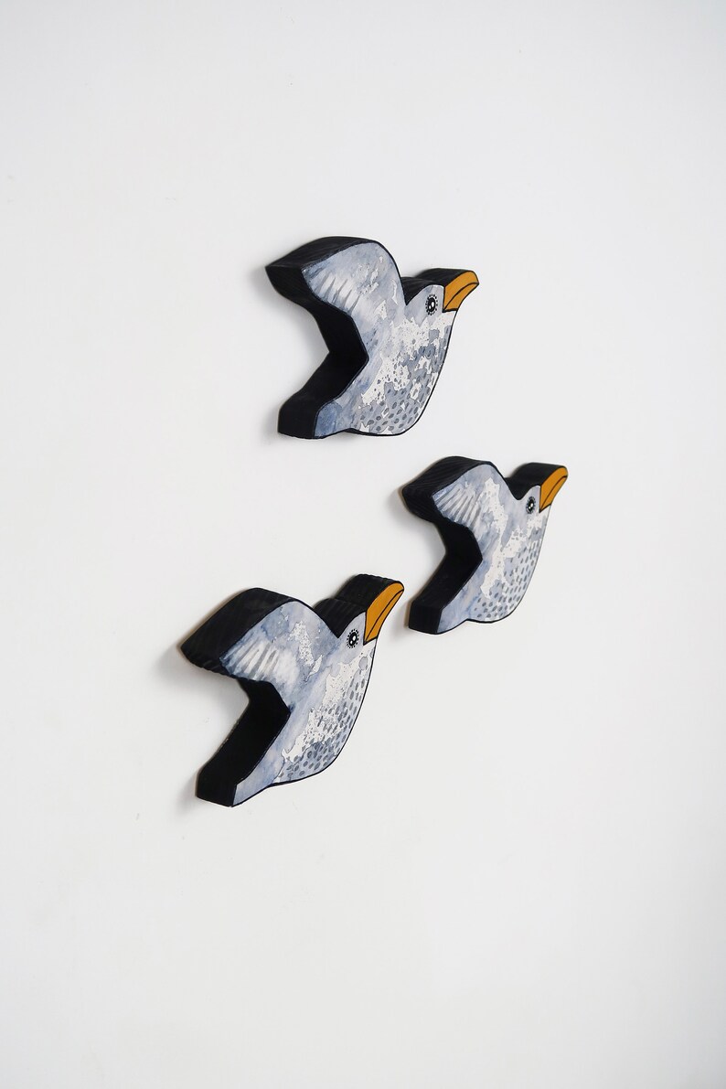 Adorno de pared de gaviota arte de aves voladoras en | Etsy