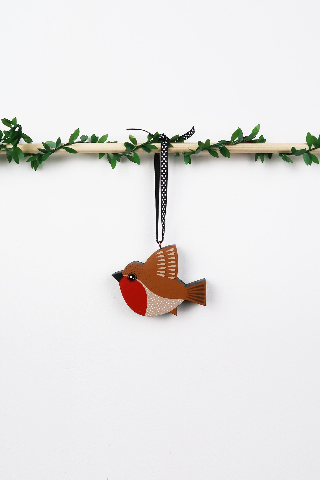 Robin Christmas Tree Decoration Miniature British Garden Etsy UK