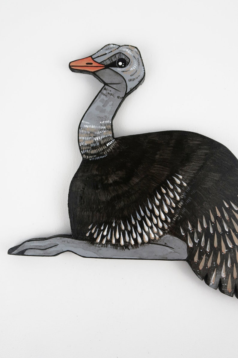 Ostrich Artwork Wooden Door Topper Hand Painted Home Gift Etsy