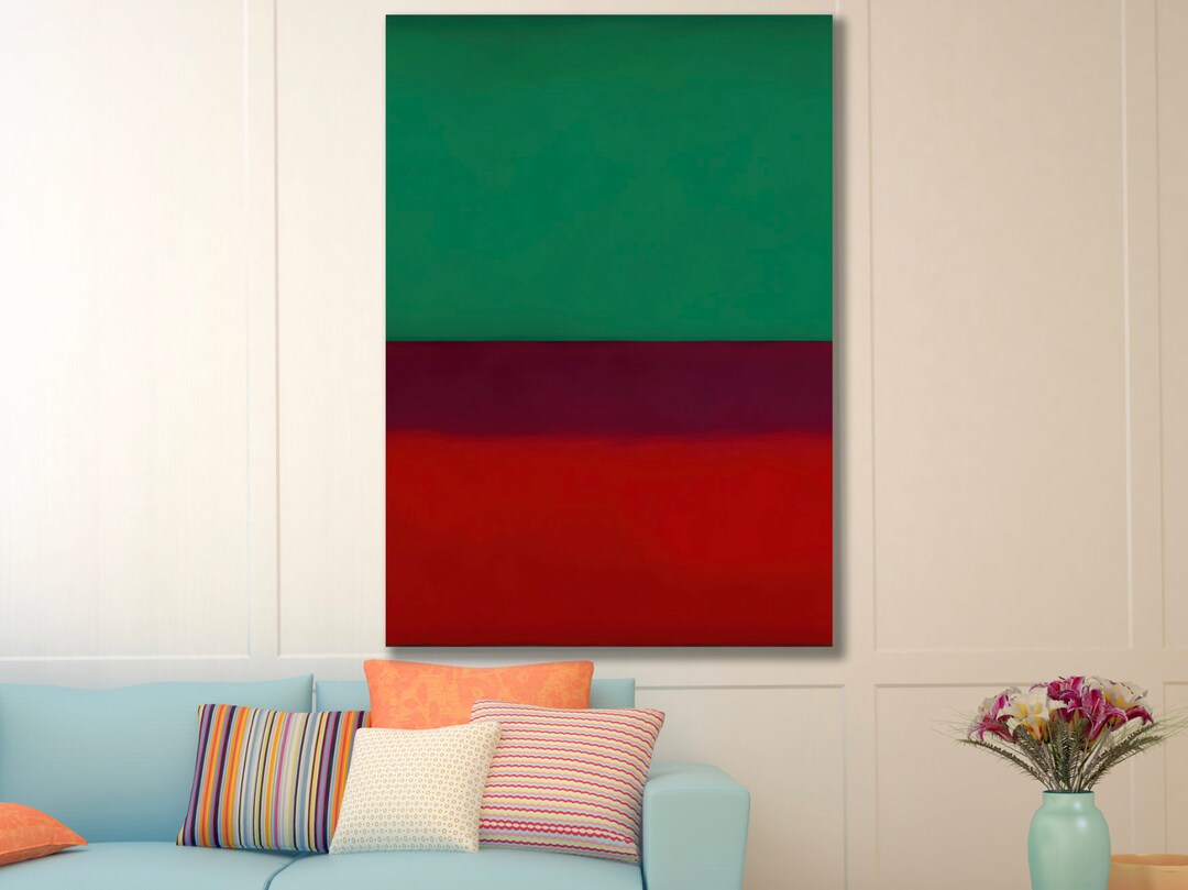 Mark Rothko Red Green Modern Print Canvas Home Decor Etsy