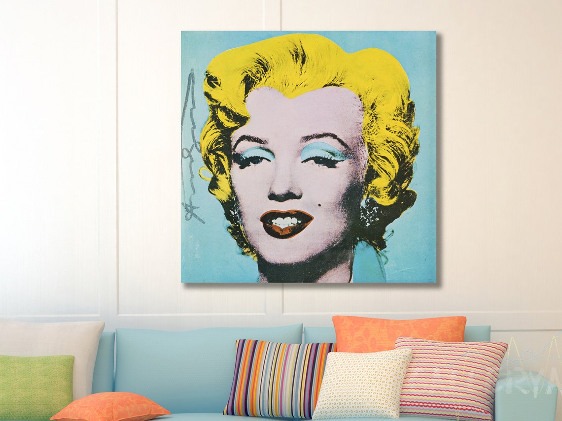 Graffiti Marilyn Monroe Pop Art Andy Warhol Raspberry | Etsy