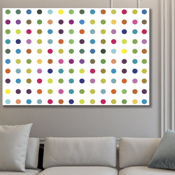Opium, Abstract, Colored patterns, Colored spots, Vibrant Colors, Clouds, Chillout, print canvas, Damien Hirst