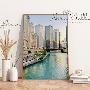 City of Chicago, Chicago IL, Chicago print, stad print, digitale muurprint, fotoprint, afdrukbare muurkunst, Chicago afdrukbare, woondecoratie