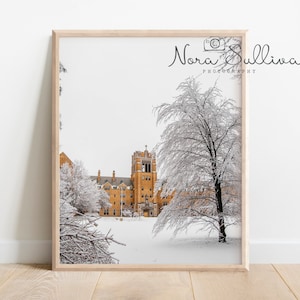 Saint Mary&#39;s College, Snowy Le Mans, Printable Poster, Printable Photo, Photography Print, Printable Wall Art