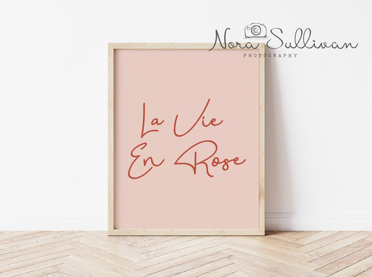 La Vie En Rose Print, French Quote, French Saying, Printable Poster