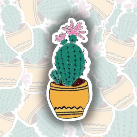 Cactus Sticker Watercolor | Etsy