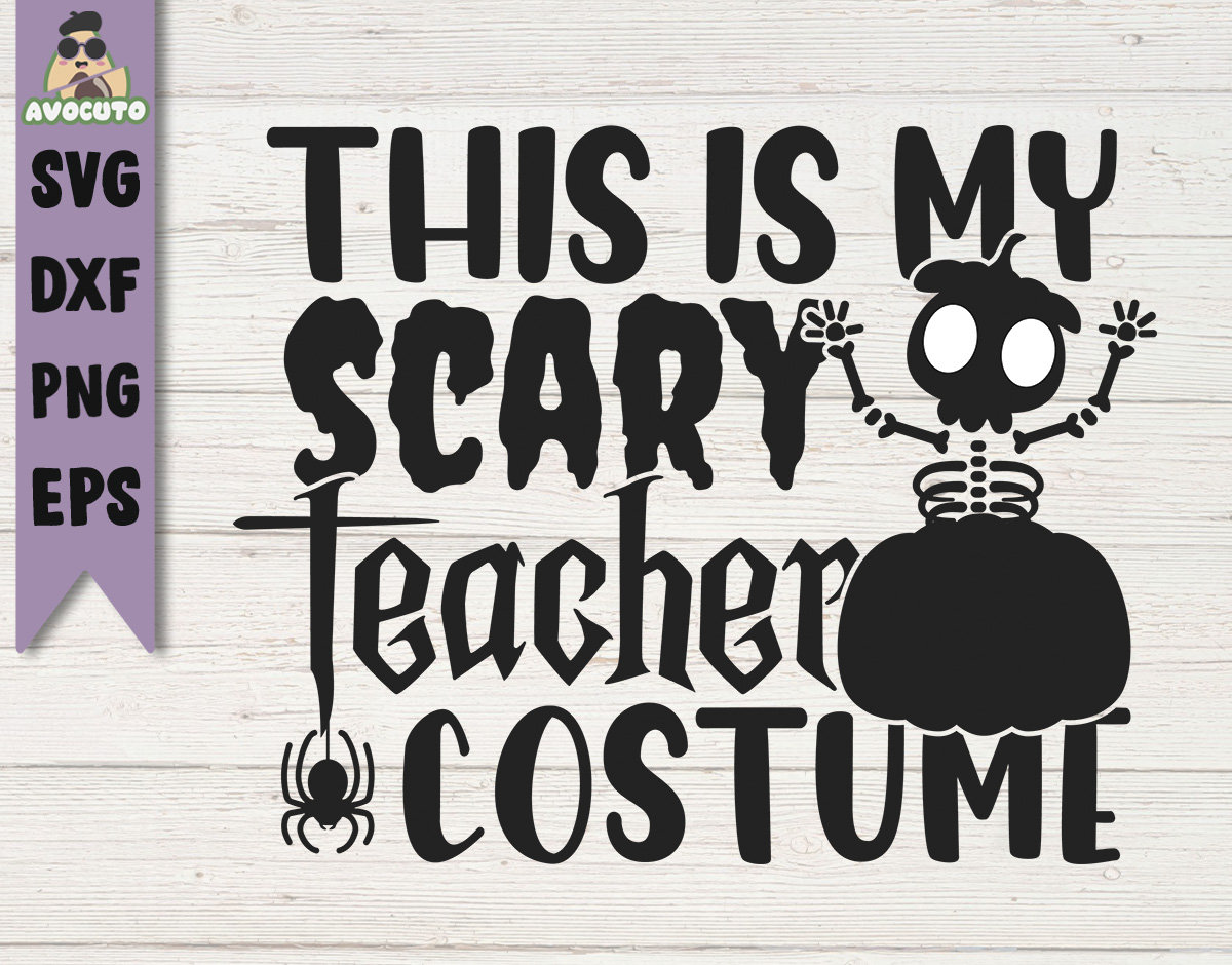 Premium Vector  This is my scary teacher costume - halloween t-shirt  design vector art