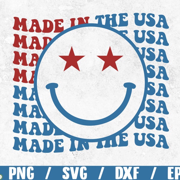 Made in the USA svg design / retro 4th of july print for shirt / patriotic independence day design / vintage USA flag / commercial use