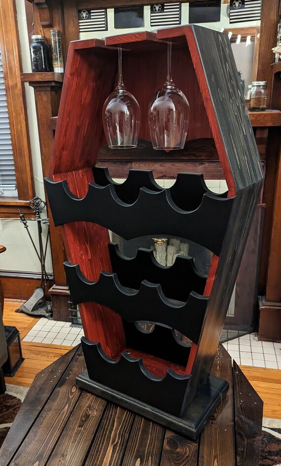 Gothic Wine Racks Helix Dual 15 (minimalist Wall Mounted Metal Wine