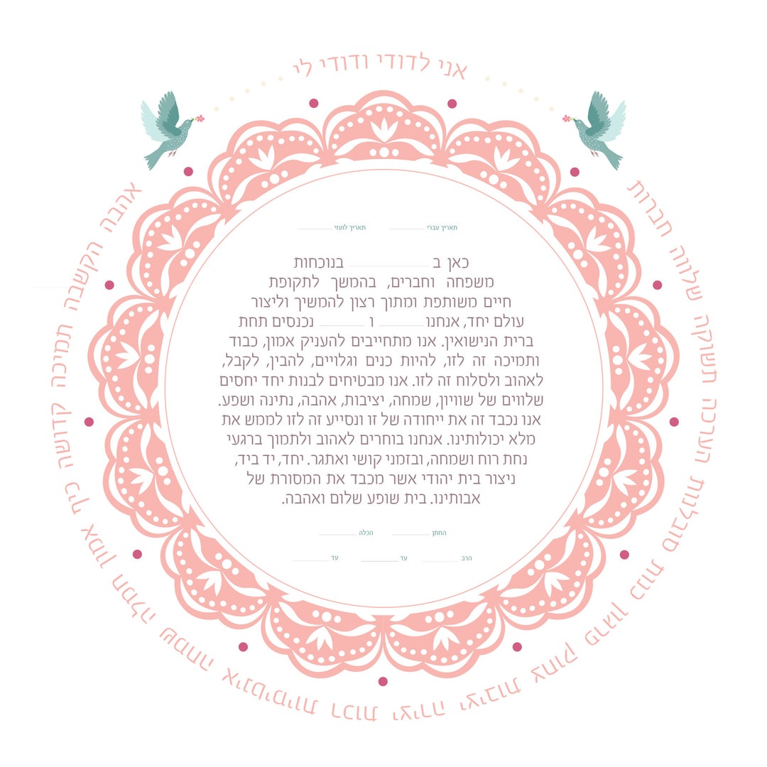 Ketubah DIY Digital Download Ketubah Printable Ketubah - Etsy